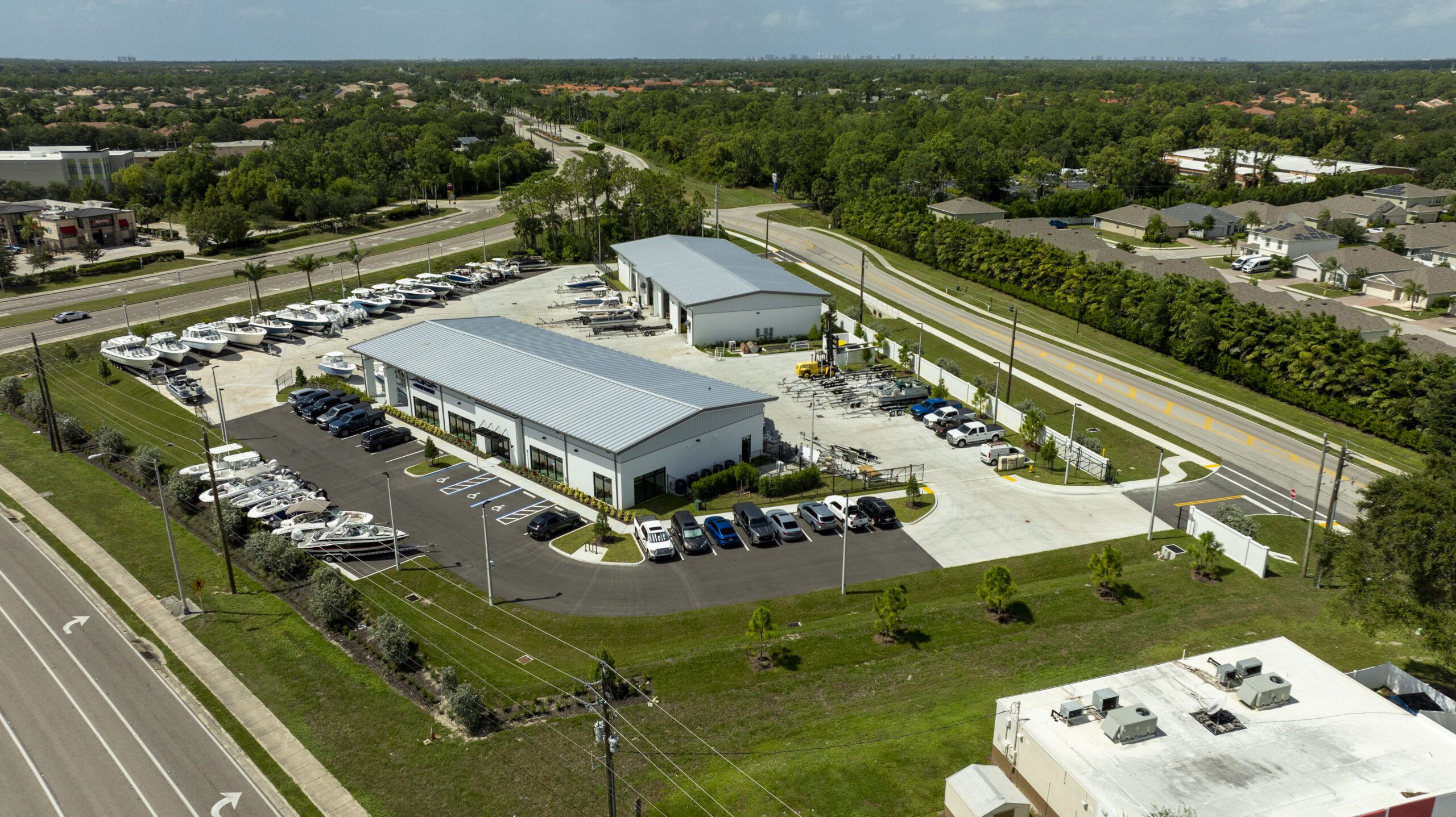 The Boat House Naples Florida new flagship boat dealership and service center exterior